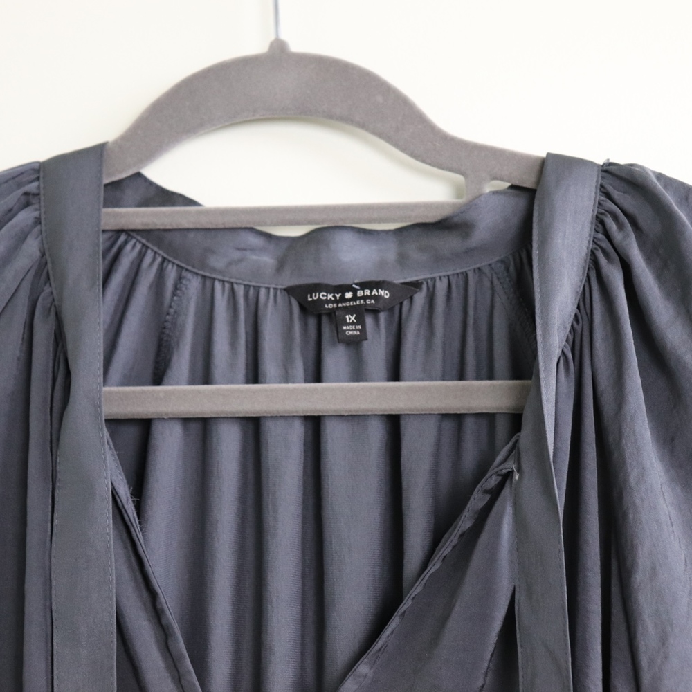 Lucky Brand Midi Length Silk Style Day Dress - Picture 5 of 6